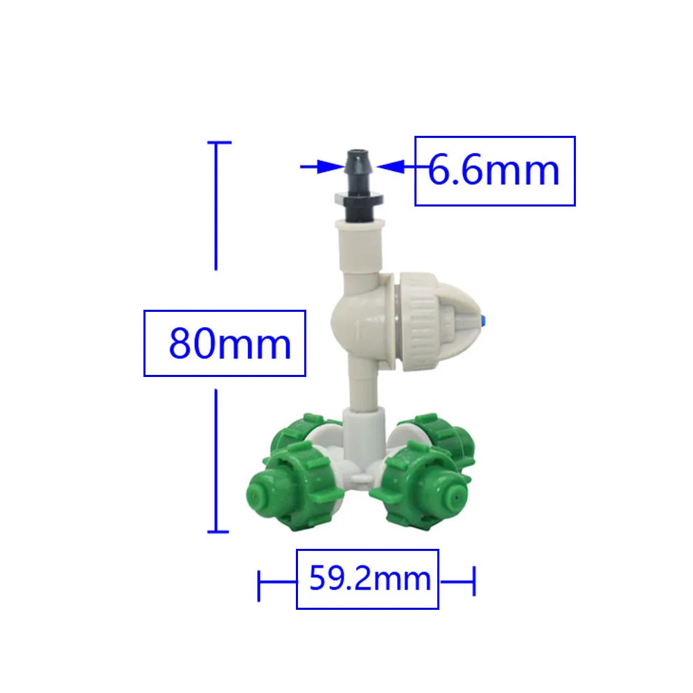 Greenhouse Hanging Cross Misting Sprinkler Anti Drip Misting Nozzle Garden Atomized Humidifying sprayer 1pcs