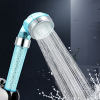 New 3 Functions High Pressure SPA Shower Head Water Saving Handheld Rainfall Bathroom Accessories Anion Filter Shower