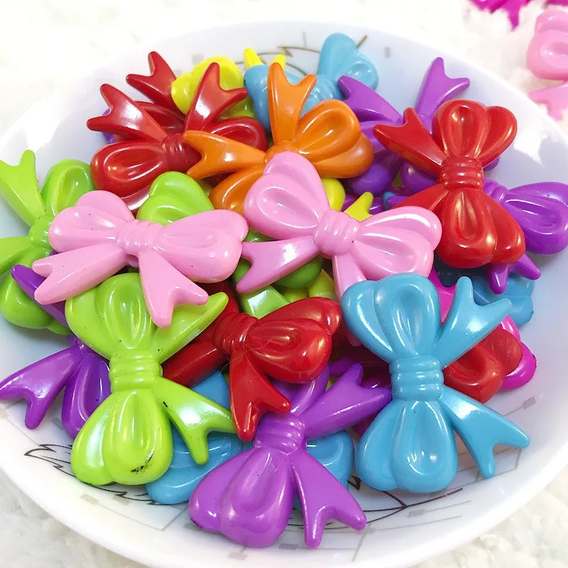 

Разноцветные акриловые бусины в форме банта для изготовления ювелирных изделий «сделай сам», аксессуары для ожерелья, браслета, 15 шт., 22*30 мм