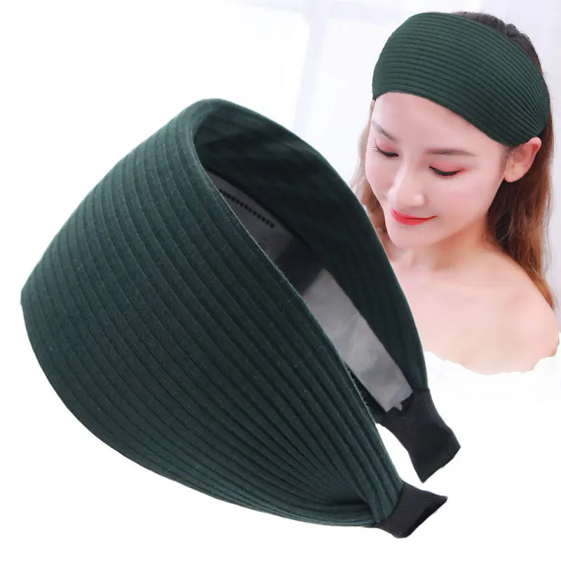 Rutschfestes Stirnband mit breiter Krempe für Damen, kurzes Haar, einfache Haarspangenabdeckung, graues Haar, modisches Temperament, Haardruck-Kopfbedeckung – Detail 10