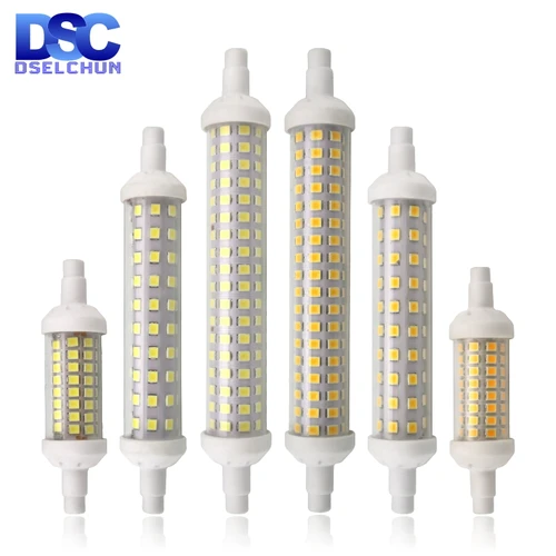 SMD 2835 Lampada LED 램프, R7S LED 전구, 에너지 절약, 할로겐 조명 교체, 220V 옥수수 조명, 78mm, 118mm, 135mm, 6w, 9w, 12w 