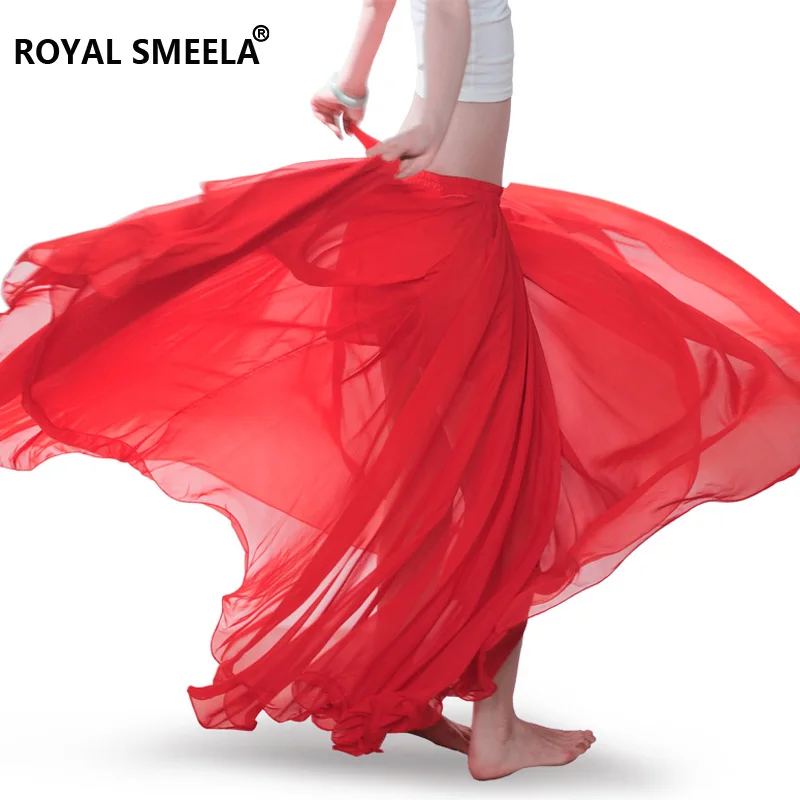 Buikdans Rokken Vrouwen 720 Graden Grote Schommel Rok Maxi Rok Buikdans Jurk Professionele Buikdans Kostuums Chiffon Rok