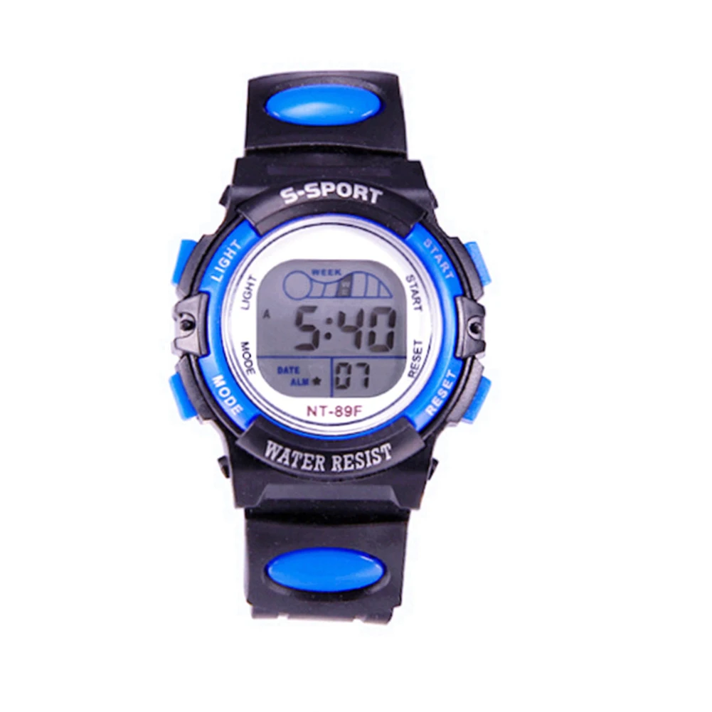 Multi-functional kids Children Student Sports Waterproof Clock Luminous LED Digital Date Alarm Wrist Watch