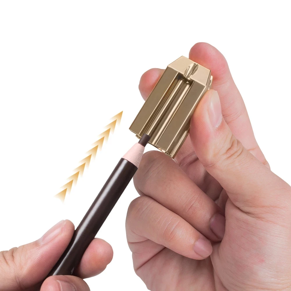 1pc Gold/Black Eyebrow Pencil Sharpener Knife Sharpening / Drawing Line Eyebrow Pencil Base Eyebrow Makeup Tattoo Tools