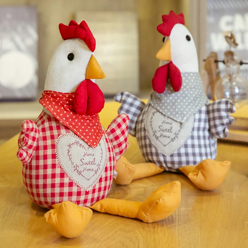 40cm dos desenhos animados boneca de frango recheado de pelúcia animal galo crianças brinquedos macio mr. galo bonecas presentes aniversário bonito decoração da sua casa