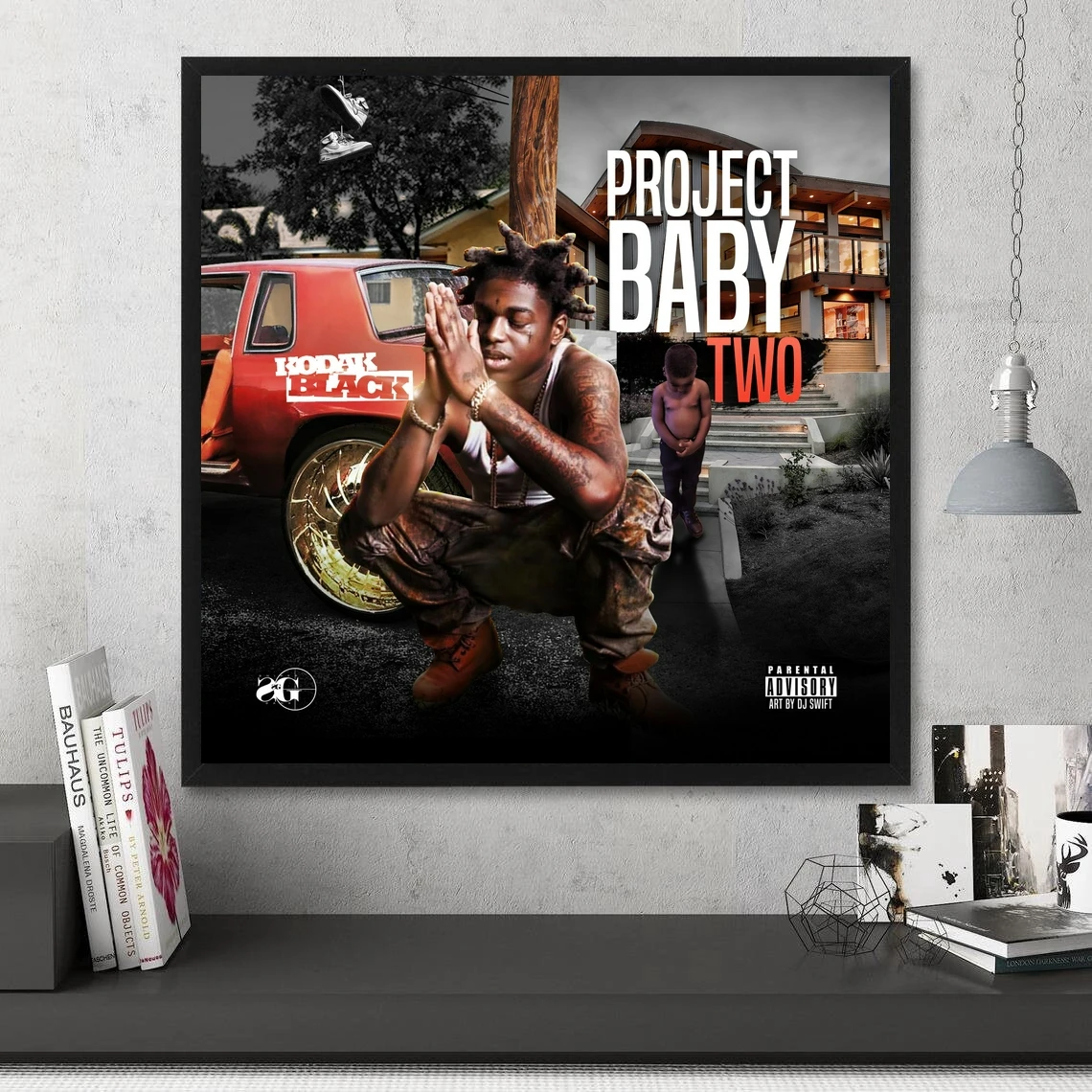 Kodak Black Project Baby 2 Rap Music Album Cover Poster Prints Art Canvas Painting Wall Living Room Home Decor (No Frame)