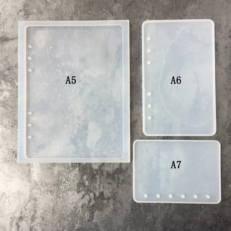 1PC A7/A6/A5 Notebook Shape Silicone Mold DIY Resin Book Mold Crystal Epoxy Silicome Mold Transparent Book Silicone Mold