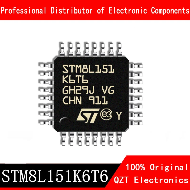 5ชิ้น/ล็อตใหม่ STM8L151 STM8L151K6T6 QFP-32ไมโครคอนโทรลเลอร์ MCU ในสต็อก