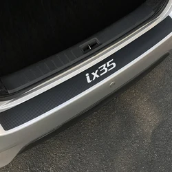 Auto Trunk Guard Plate Anti-Scratch Trim Stickers Car Rear Bumper Carbon Fiber Protector Accessories Decoration For Hyundai ix35