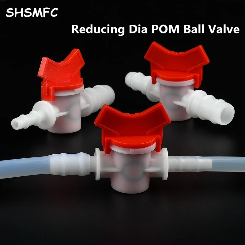 

1-20pcs 4 6 8 10 12 16 20 25mm Reducing Dia PVC Hose Barb Two Way Plastic Ball Valve Aquarium Garden Micro Irrigation Connector