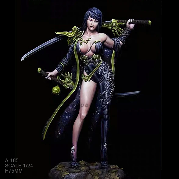 

1/24 Resin Figure Kits Allure Knife Female Beauty Model self-assembled A-185