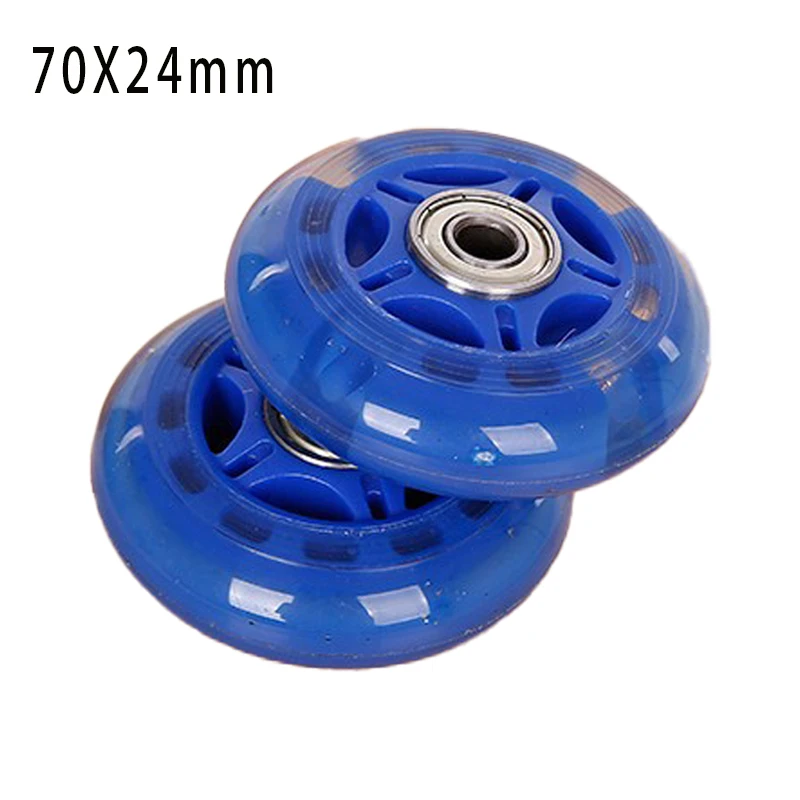 Skate wheel PU rubber wheel non-slip silent wear-resistant delivery bearing children adult single row shoe accessories