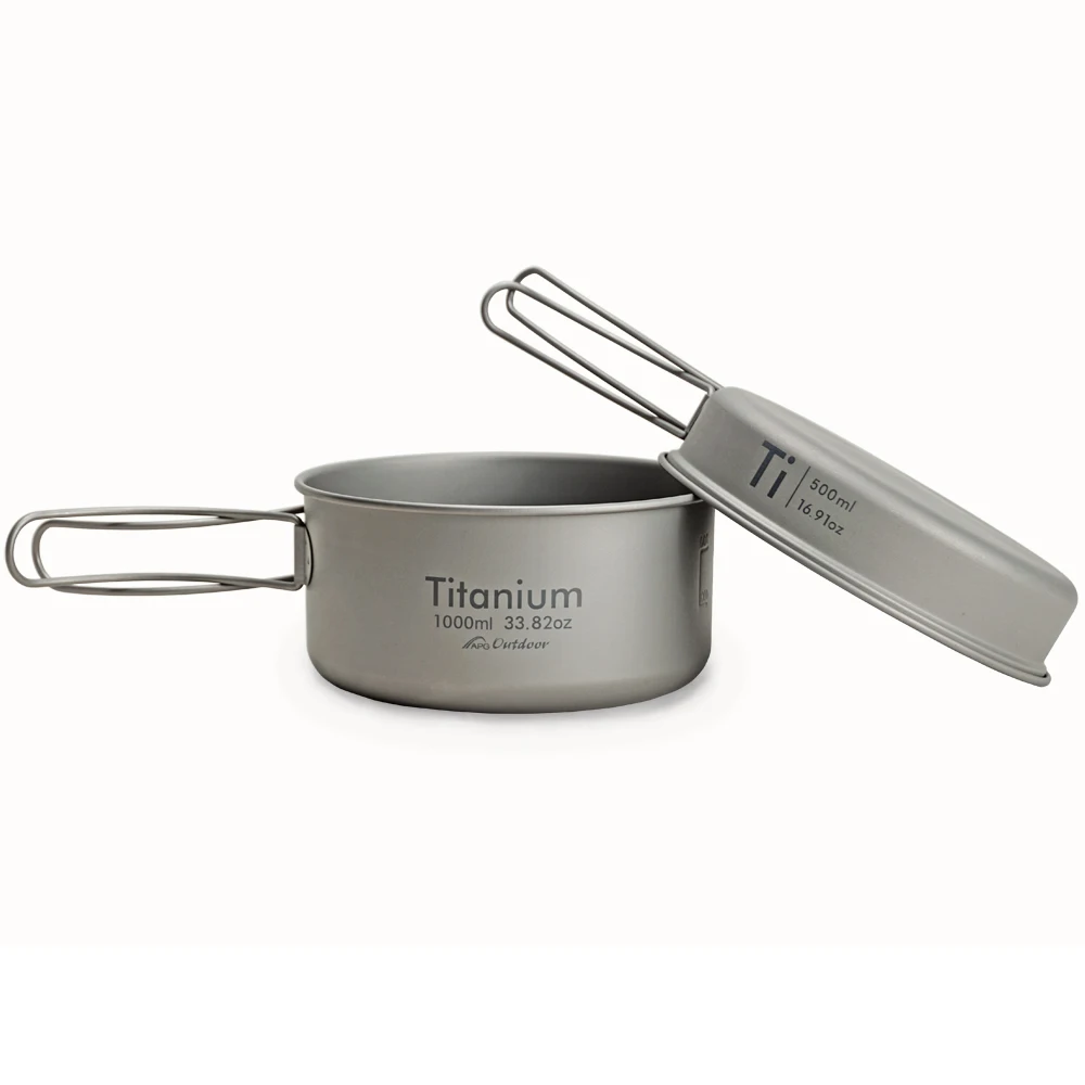 APG 2016 newest ultralight titanium pan and outdoor camping titanium pan enhancing the body resistance