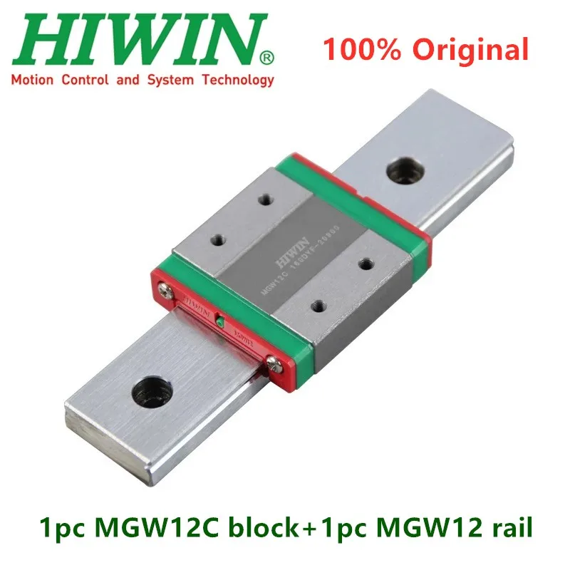 

1pc Hiwin linear guide MGW12 150 200 250 300 350 400 450 500 550 mm MGWR12 rail + 1pc MGW12C block carriage slider CNC parts