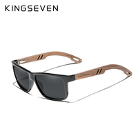 KINGSEVEN Brand TR90 Natural Walnut Wooden Sunglasses For Men Polarized UV400 Lens Retro Women Glasses Reinforced Hinge Eyewear