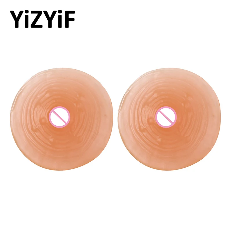 

1 Pair Self-adhesive Attachable Washable Reusable Small/Large Silicone Nipples for Breast Form Costumes Party Drag Queen Women