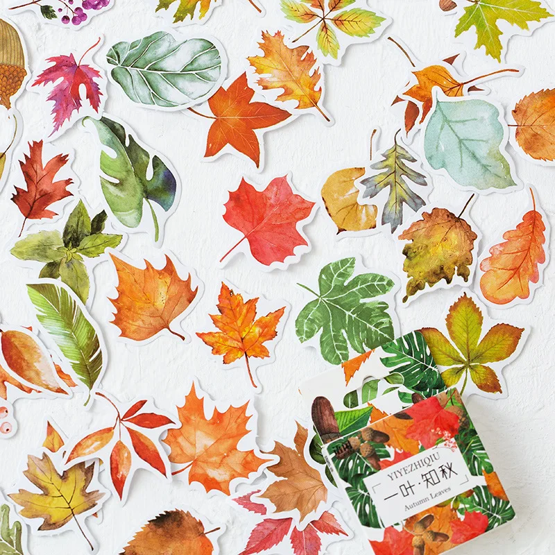 50 pcs/box Plant flower leaf collection series Decorative Stickers Scrapbooking Stick Label Diary Stationery Album cute sticker