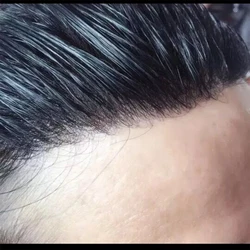 Super natural hairline cabelo humano homens peruca livre estilo 10*8 polegada fina pele hairpieces sistemas de substituição cabelo masculino