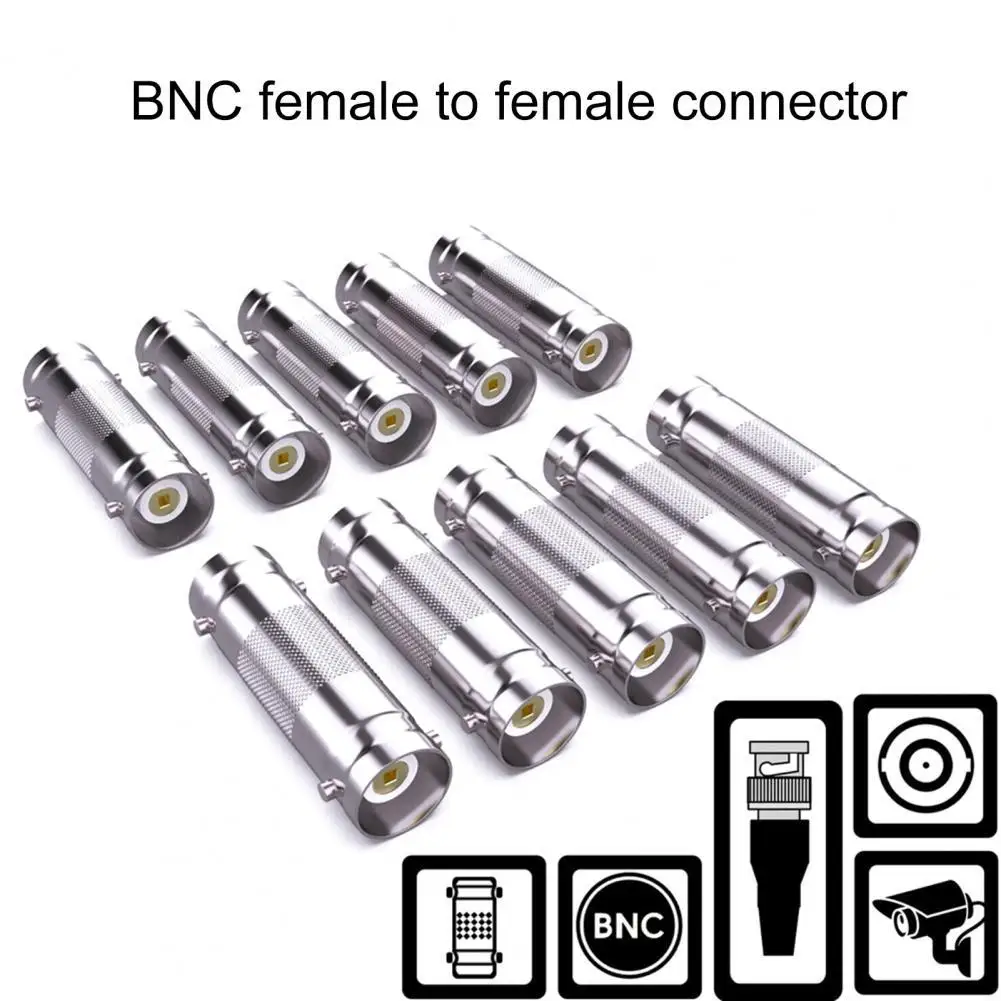 Bluelans 10Pcs BNC Female to Female Connector Adapter Coupler Converter Replacement Kit for CCTV Video Camera