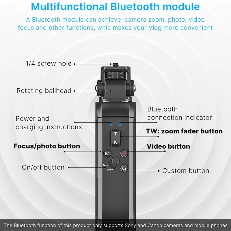 Ulanzi MT-40 Wireless Bluetooth Selfie Stick For iPhone 12 Pro Max 12 Mini Gopro Camera With Remote Control Mini Tripod Foldable