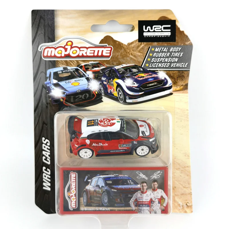 マジョレット WRC 3種4個 polo i20 C3 Majorette WRC Cars CITROEN C3/ FIESTA/ i20/POLO R 1/64 Die-cast