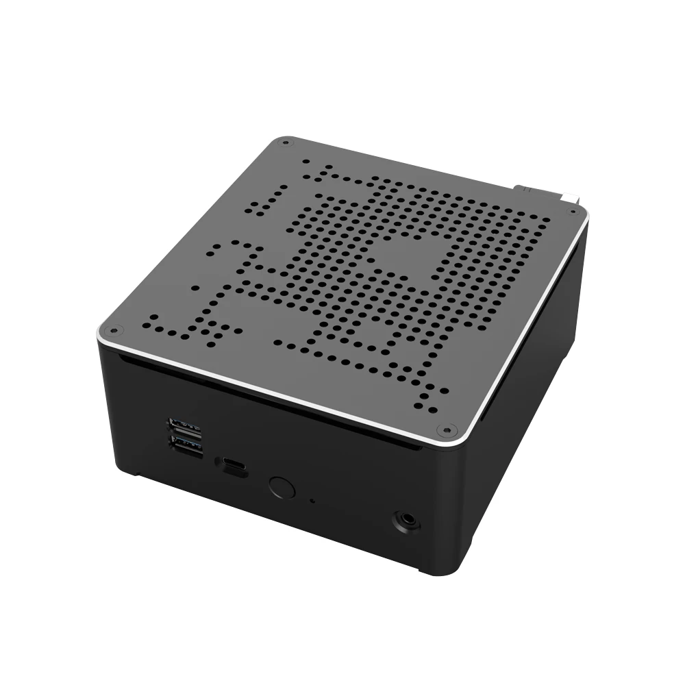 Topton servicio ODM mini pc inte i7 8750H ordenador portátil 2 * DDR4 2 * M.2 NVMe Win10 Pro 4K HTPC HD-MI Mini DP