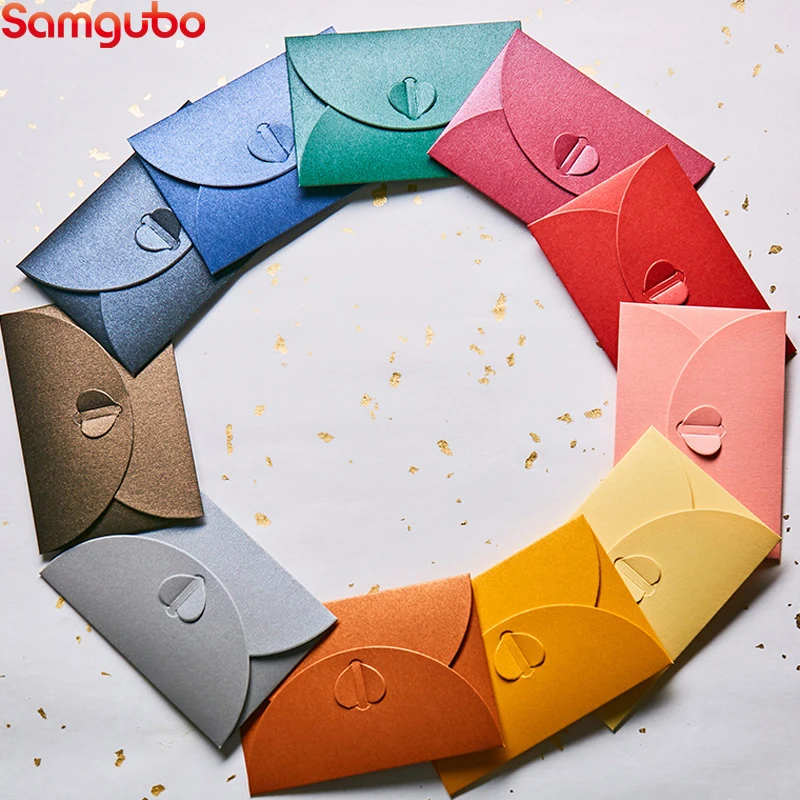 10pcs/lot Mini Love Heart Paper Envelopes Kawaii Card for Wedding Invitations Gift Greeting Cute Envelope Letter Paper