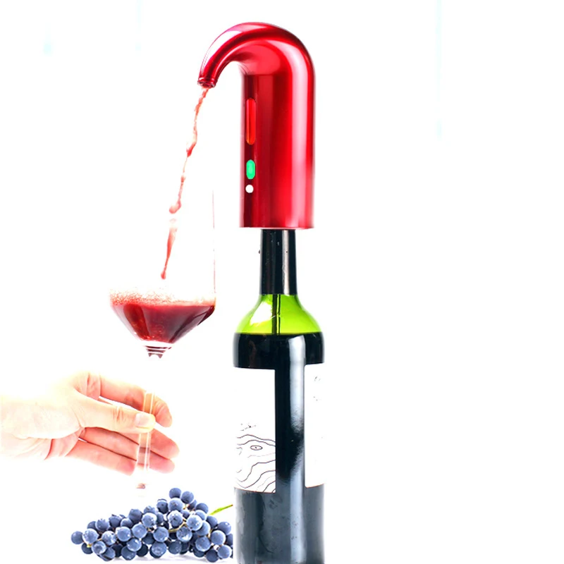 Electric Wine Pourer Wine Aerator Portable Pourer Instant Wine Decanter Dispenser Pump One-Touch Automatic USB Rechargeable