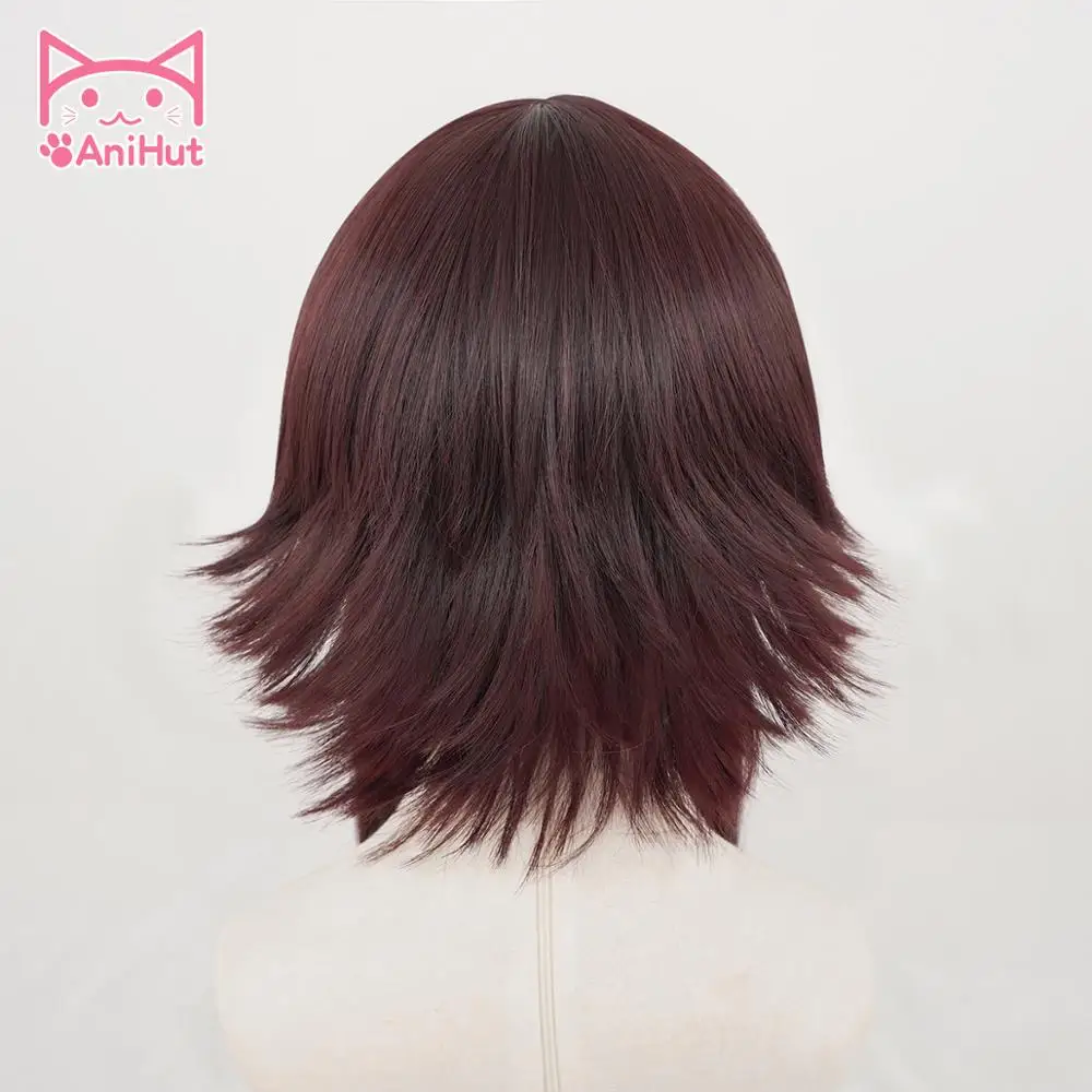 【AniHut】Megumin Cosplay Wig Anime Konosuba God\'s Blessing on this Wonderful World Synthetic Dark Red Hair  Cosplay Costumes Hair