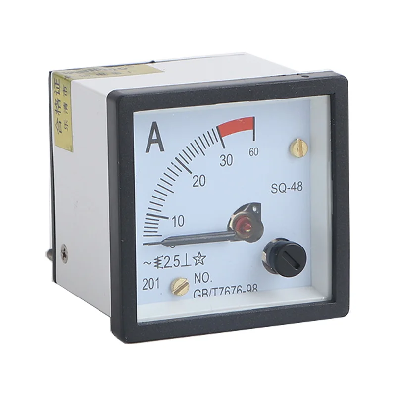 AC 0-20A 1A 2A 3A 5A 10A 15A 20A 30A 50A Analog Panel Ammeter Gauge Ampere Current Meter SQ-48 2.5 Error Margin