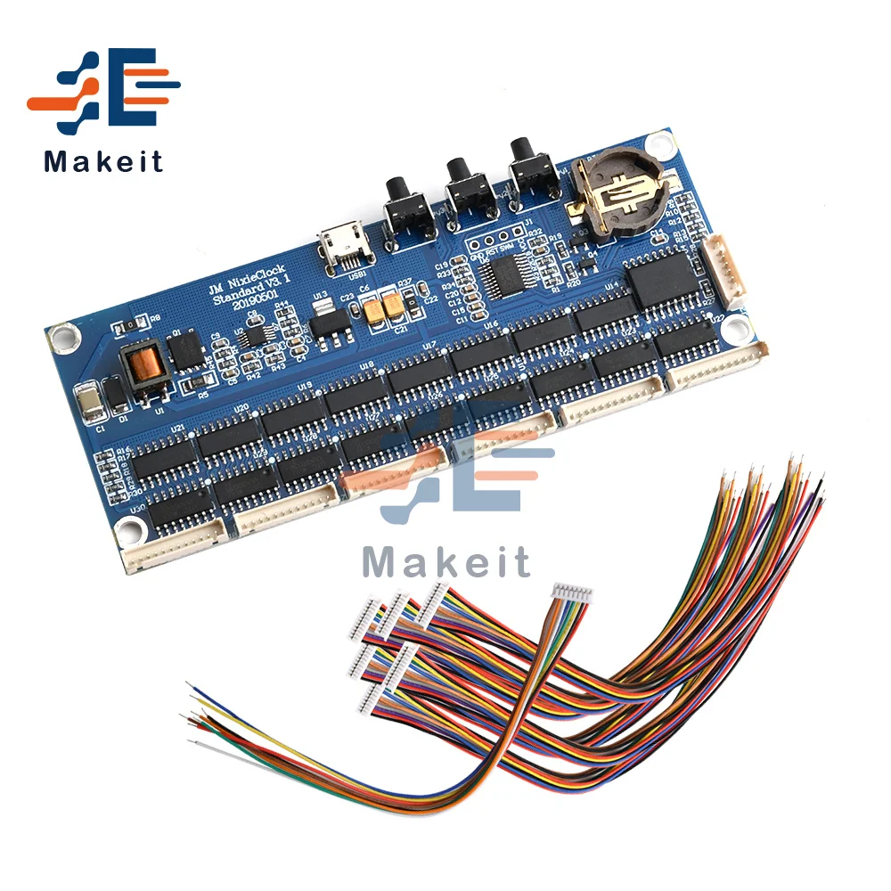 Micro USB Glow Tube 5V 1A IN14 QS30 IN12 Retro Digital LED Clock Module Nixie Tube Circuit Board Without Tube