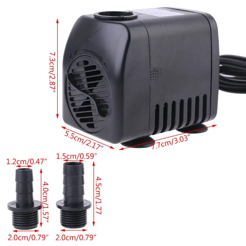 220V 20W 1000L/H 브러시리스 잠수정 분수 워터 펌프 잠수정 펌프 수족관 프로 워터 펌프 EU 플러그