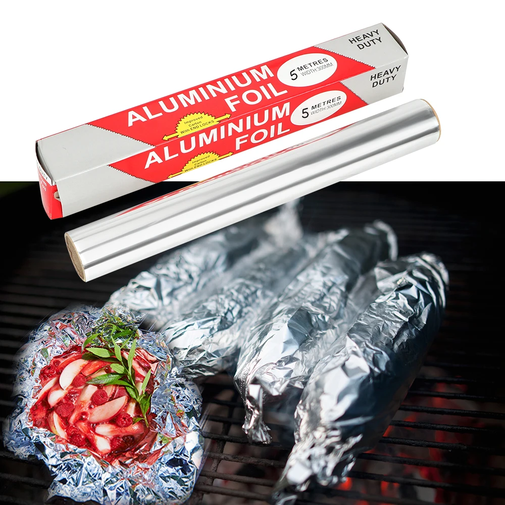 Kitchen Oil-proof Waterproof Stickers Aluminum Barbecue Tin Foil Baking Tools Barbecue Paper Baking Paper Wrapped Turkey Pizza