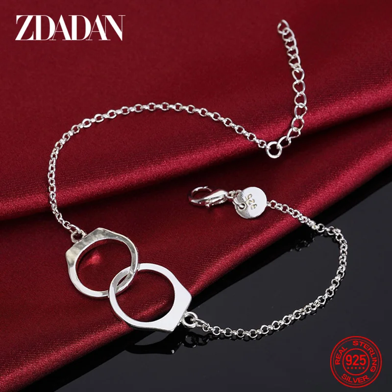 

ZDADAN 925 Sterling Silver Charm Bracelet Chains For Women Wedding Jewelry Wholesale