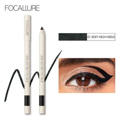 FOCALLURE Long Lasting Gel Eyeliner Pencil Waterproof Easy To Wear Black Liner Pen Eye Makeup Eye