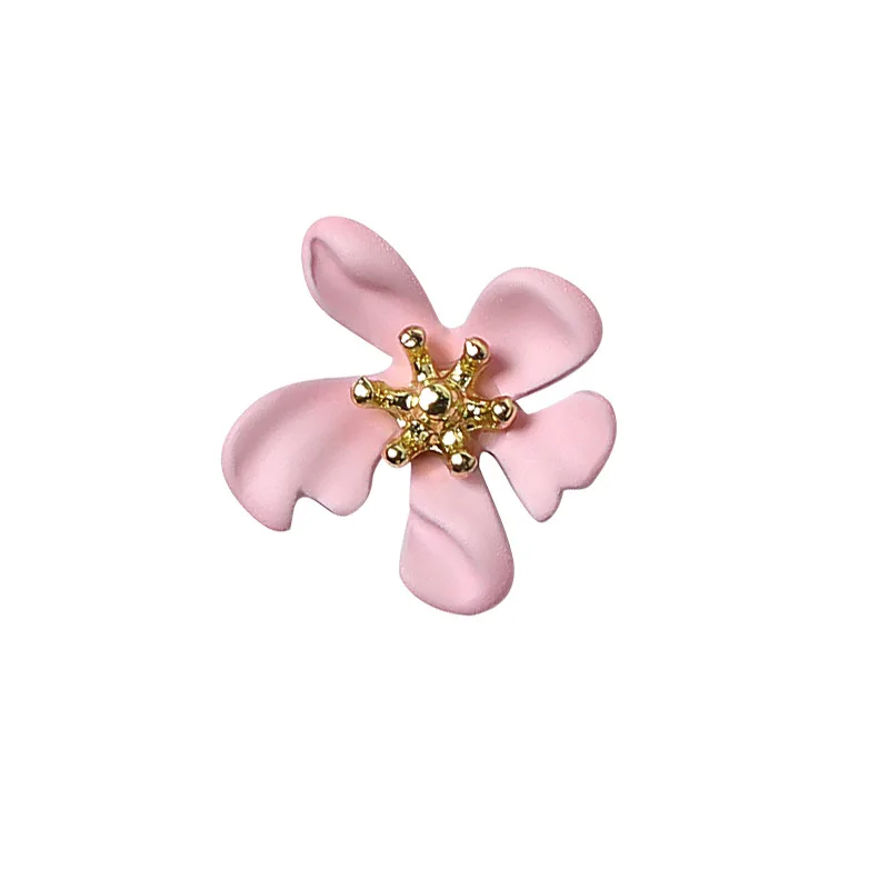 10Pcs Nail Five Petal Gold Stamen Flower Charms Acrylic Pendant Jewelry For Nail Art Acrylic 3d Charms 9 Colors Flower Gems - Image 4