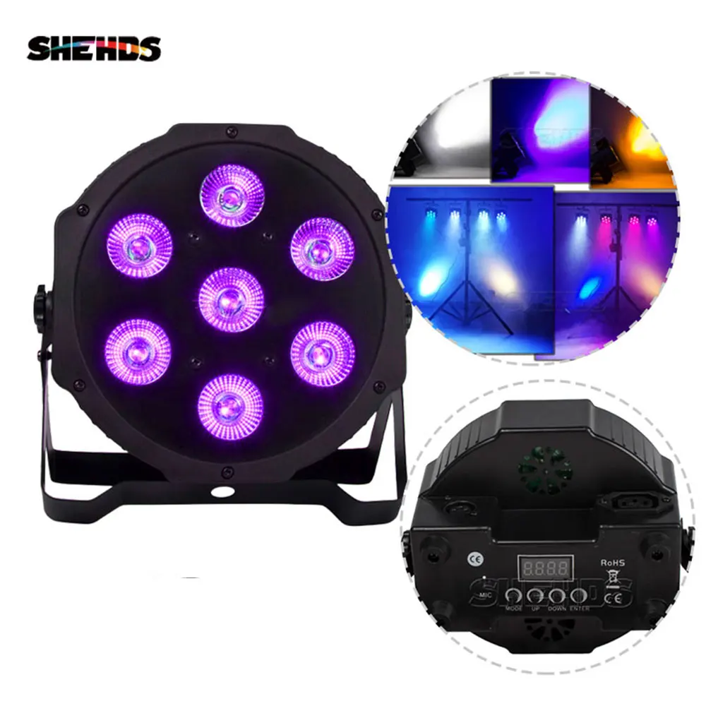 1PCS LED 7x18W 7x12W 54x3W 12x3W RGBWA+UV Par Light with DMX512 6in1 Stage Light Wash Effect DJ Disco Mini Led Spotlighting 10W