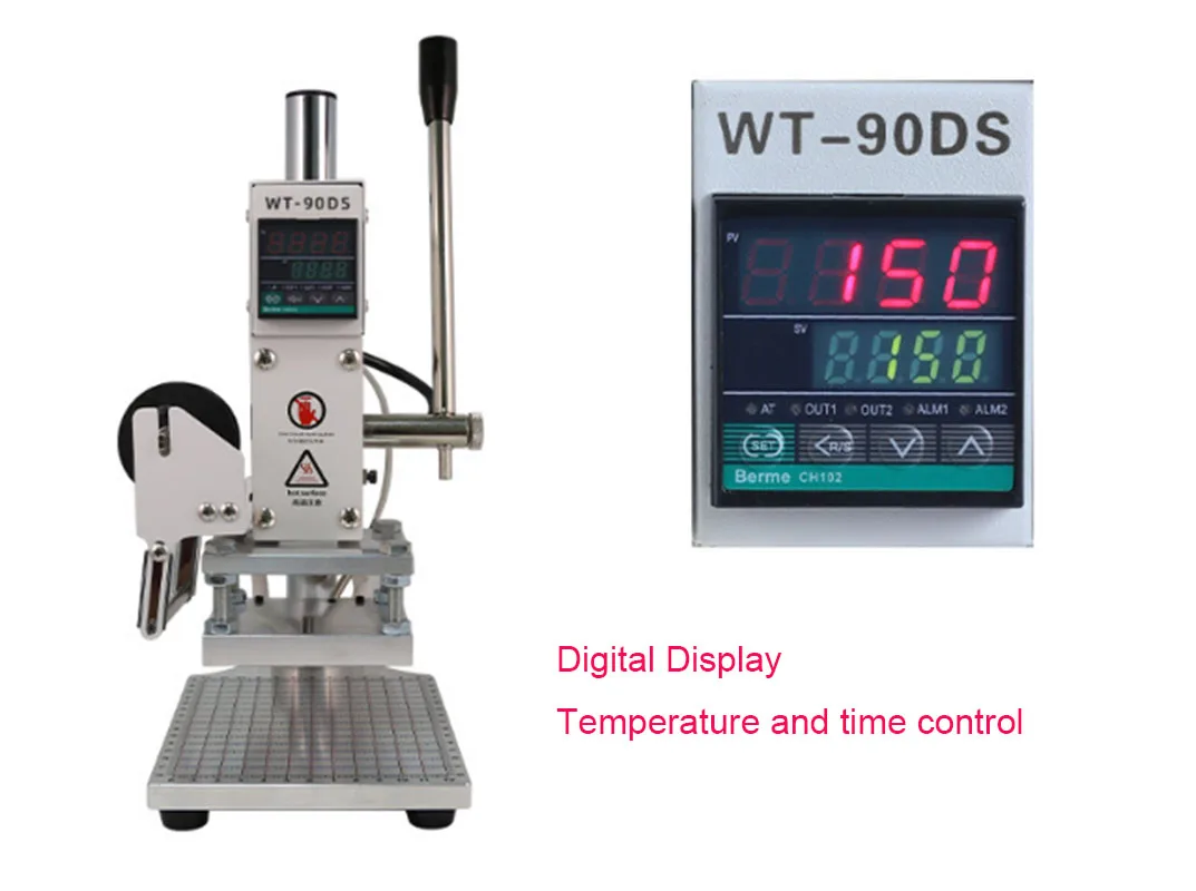 

10*13cm Manual Hot Stamping Machine Digital Display Temperature Control leather Wood Logo Embossed Hot Stamping Machine