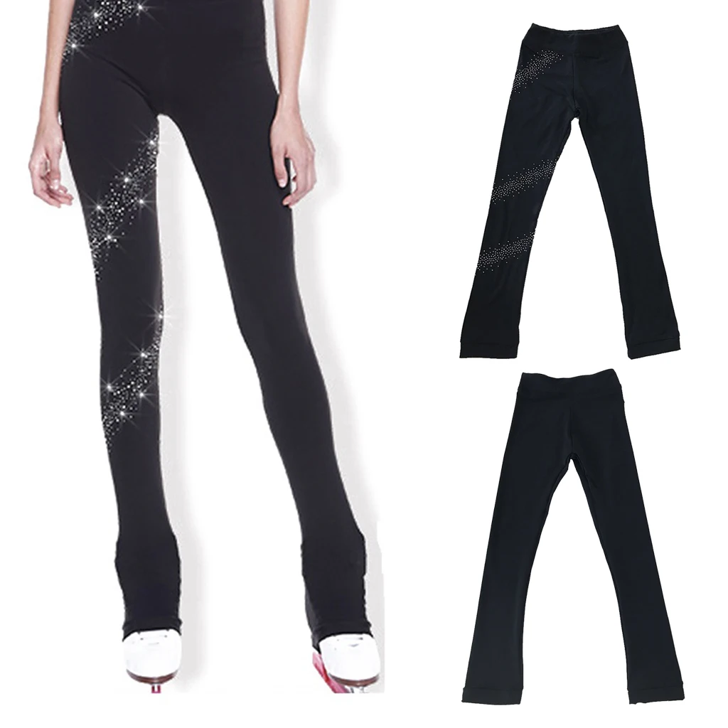Spodnie do jazdy na łyżwach-legginsy do jazdy na łyżwach spodnie do ćwiczeń dla kobiet i dziewcząt