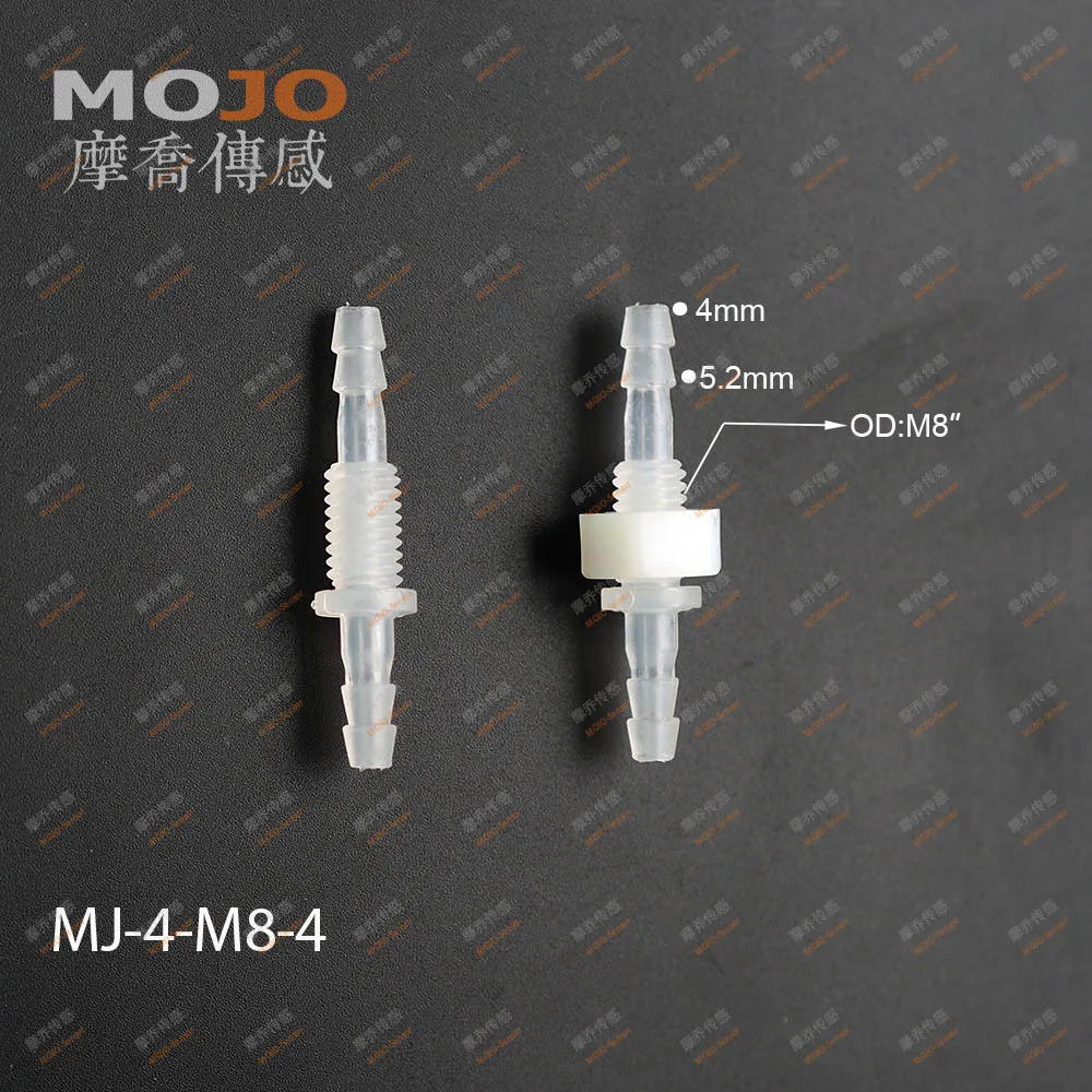 

2020 Free shipping!(10pcs/Lots) MJ-4-M8-4 straight-through joint 4mm to M8 male thread connector pipe fitting