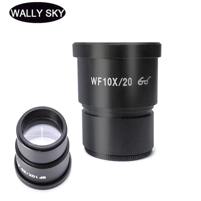 WF10X 20mm Microscope Eyepiece Microscope Lens Accessories Wide Angle High Eye-point Eyepiece with Cross Reticle Scale 30/30.5mm