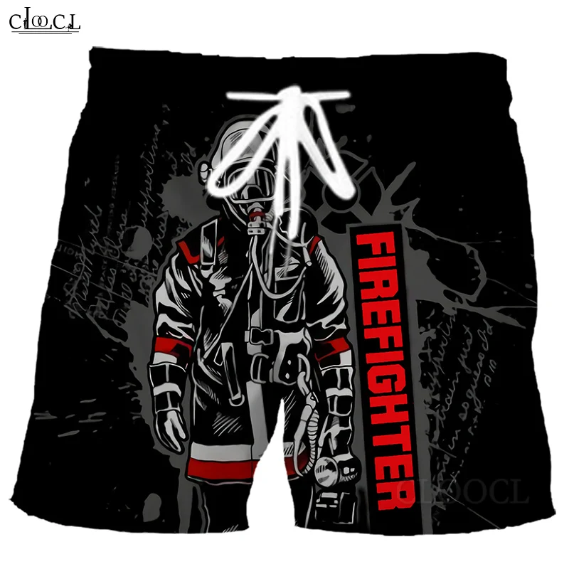 CLOOCL Newest Popular Firefighter Summer Beach Shorts 3D Print Fashion Men Harajuku Hip Hop Wild Leisure Shorts Drop Shipping