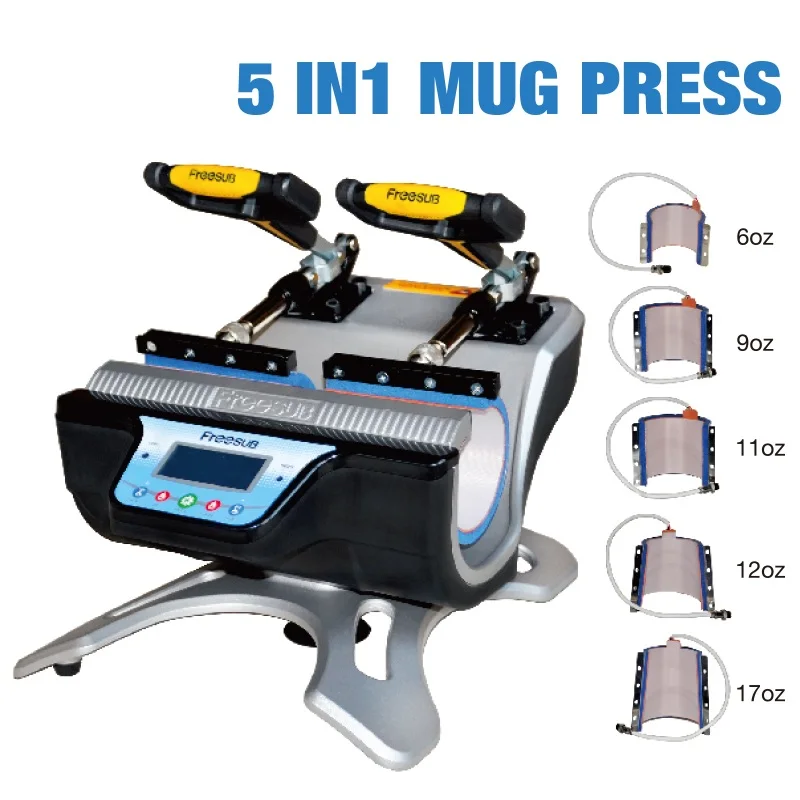 

Hot sale ST-510 Double Station Mug Press Machine Sublimation Heat Press Machine for 6oz ,9oz .11oz ,12oz,17oz Mugs Cups Printing