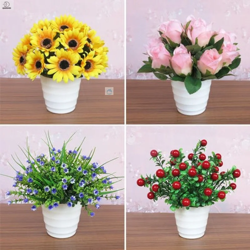 

Class windowsill decoration artificial flower simulation plant artificial flower plastic flower suit home decoration indoor meal