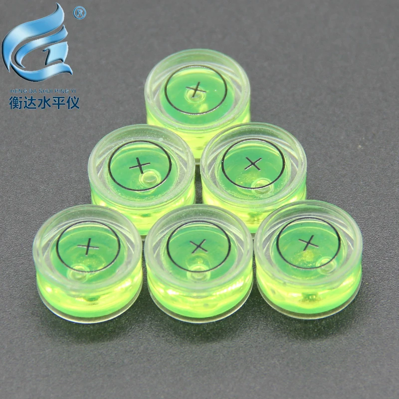 100 pieces / batch 15 * 8mm 17 * 8mm Round horizontal bubble universal protractor special glass bottle glass level bubble