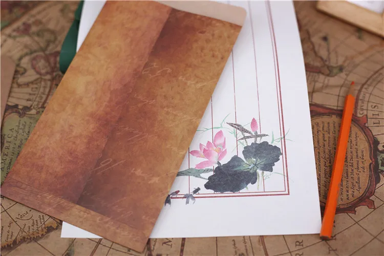 10pcs/lot retro kraft envelope set creative business envelopes vintage wedding paper mail Invitation Scrapbooking Gift
