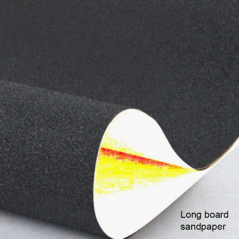 110cm*25cm Skateboard Sandpaper Professional Black Skateboard Deck Sandpaper Grip Tape Skateboard Stickers Protections