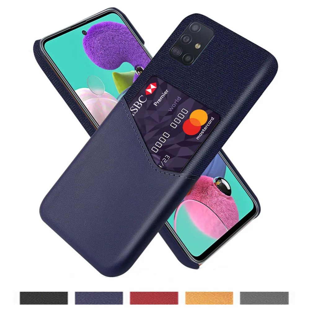 Karte Slots Abdeckung Funda Für Samsung A51 A71 4G Coque Business Leder Fall Für Galaxy EINE 71 51 5G Capa