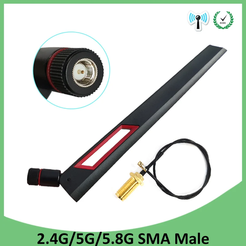 EOTH 2.4g 5.8g antenna 8dbi sma male wlan wifi dual band antene router antena IPX ipex 1 SMA female pigtail Extension Cable