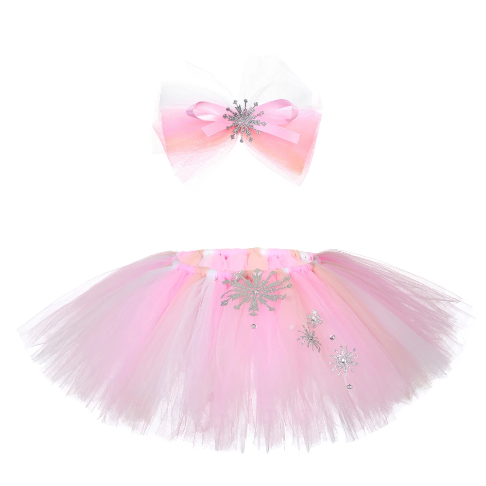 Elsa Tutu Skirt for Girls Kids Tulle Princess Skirts with Crown Toddler Baby Girl Tutus Children Christmas Costume Birthday Gift